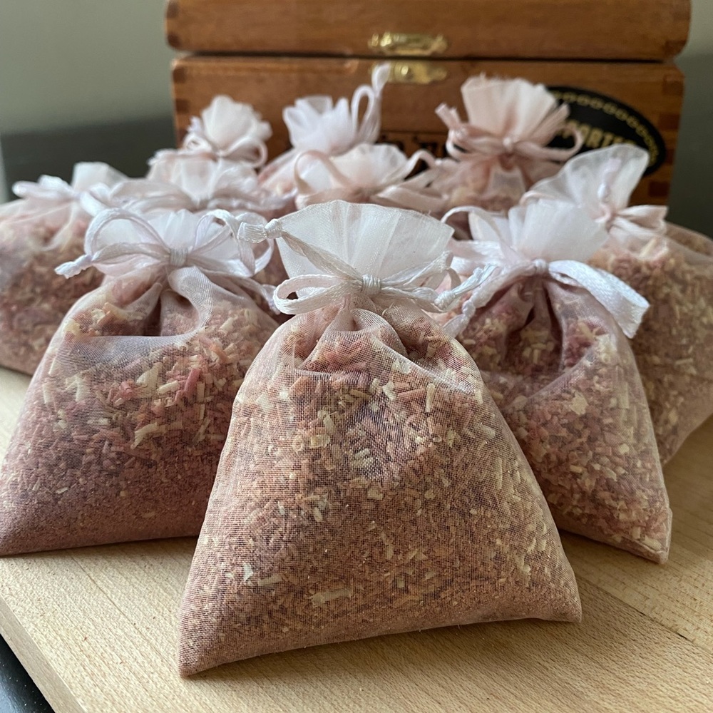 Aromatic cedar filled sachets